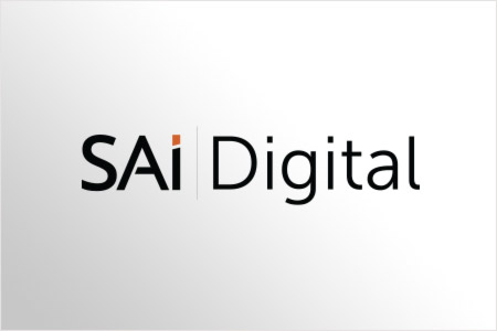 SAI Digital Logo on gray gradient